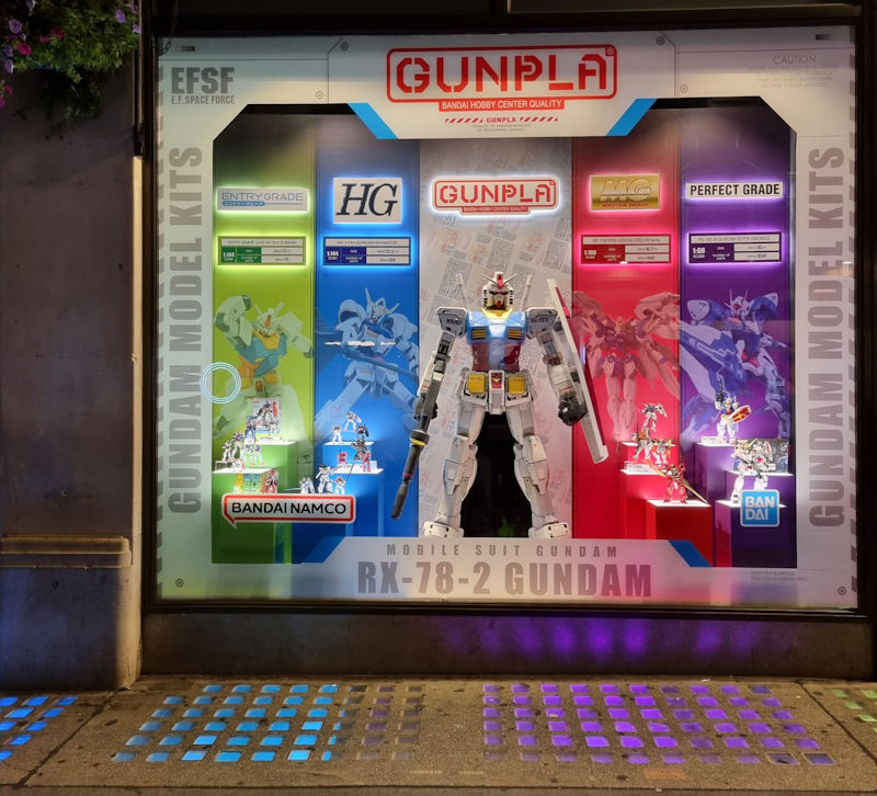 Hamley's Gunpla Display